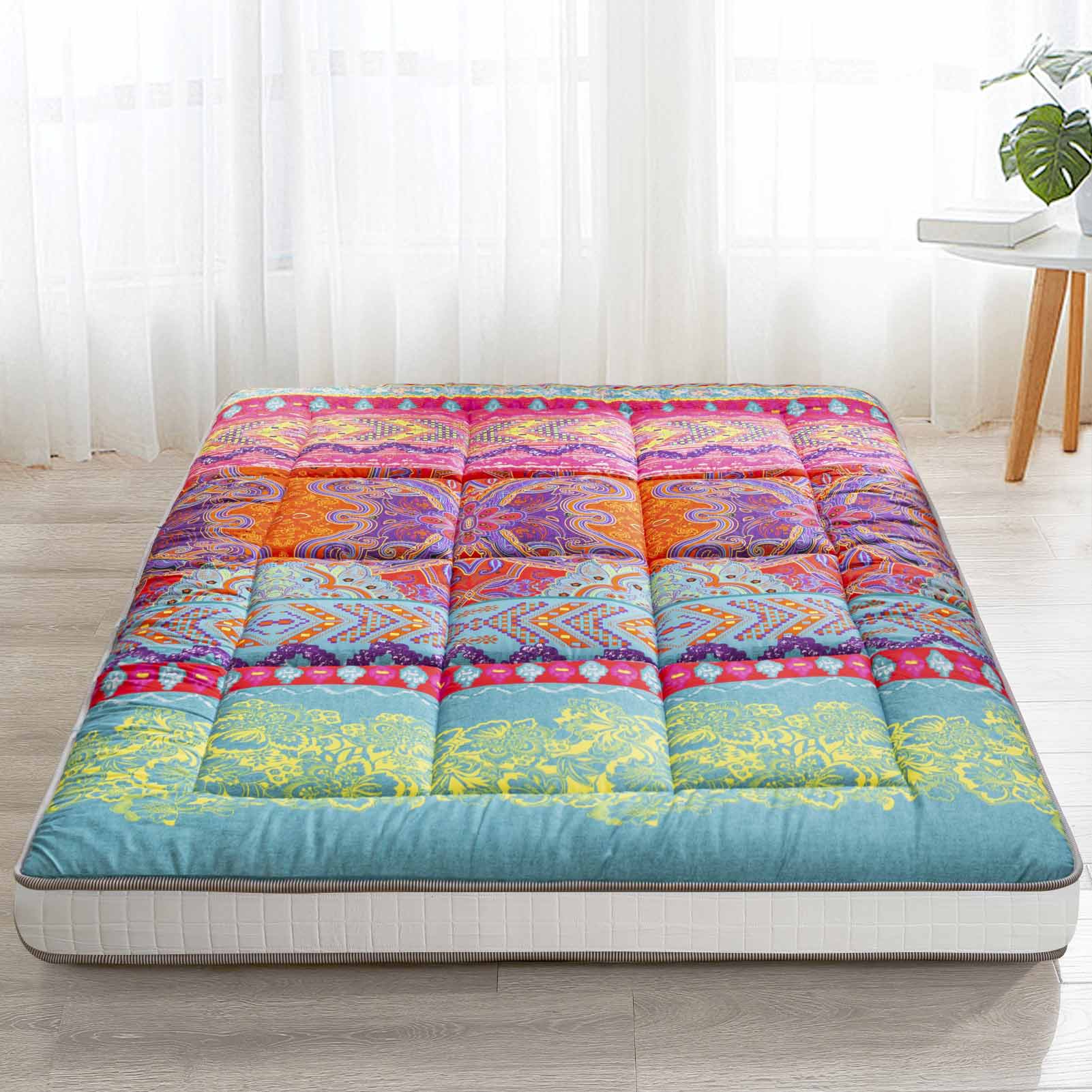 Maxyoyo Bohemian Retro Japanese Floor Mattress Portable Roll Up Campi