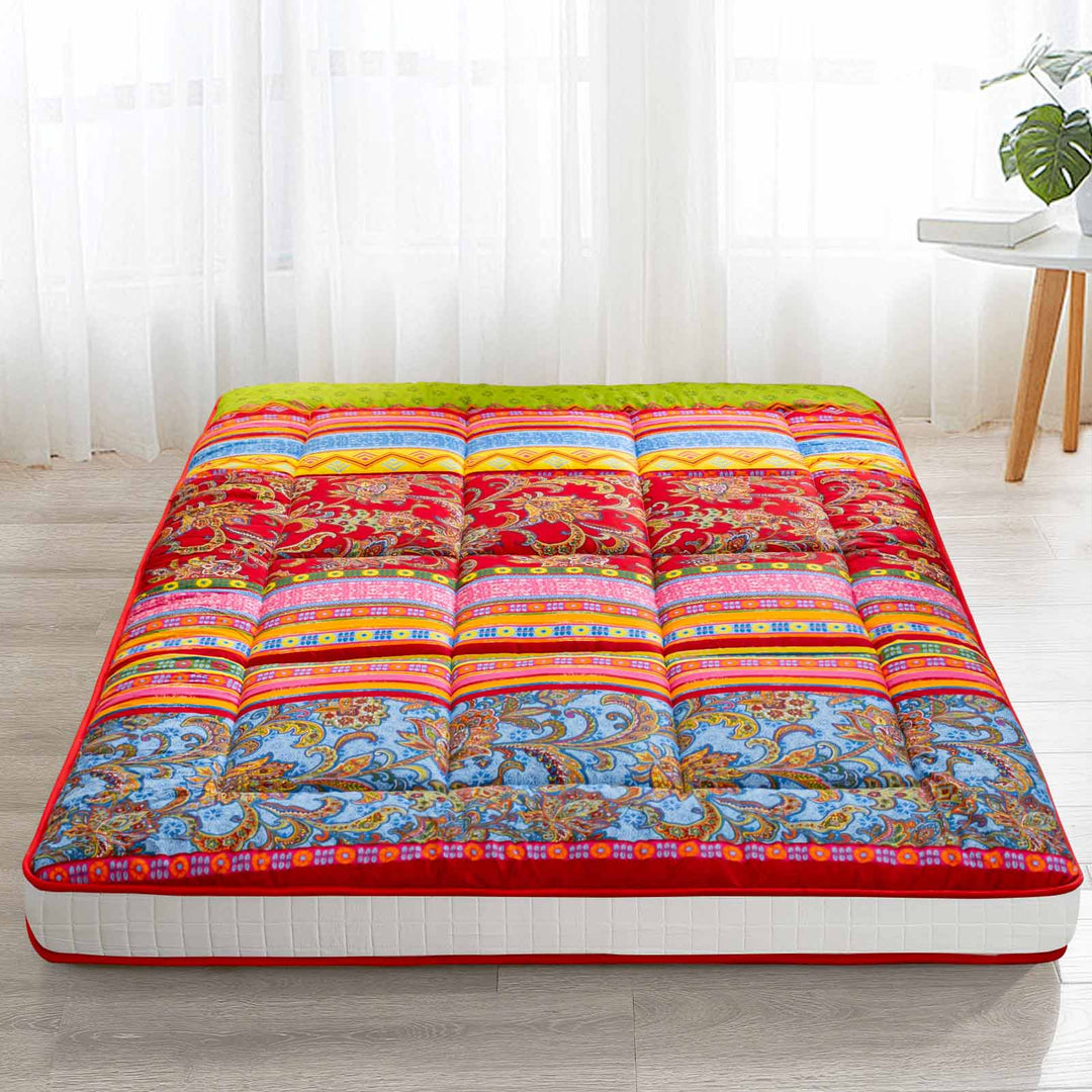 Bohemian Retro Floor Mattress Boho Floral popular Japanese Futon Mattress Tatami Floor