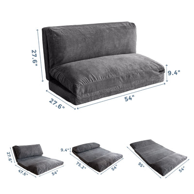 bean bag folding sofa#color_dark-grey