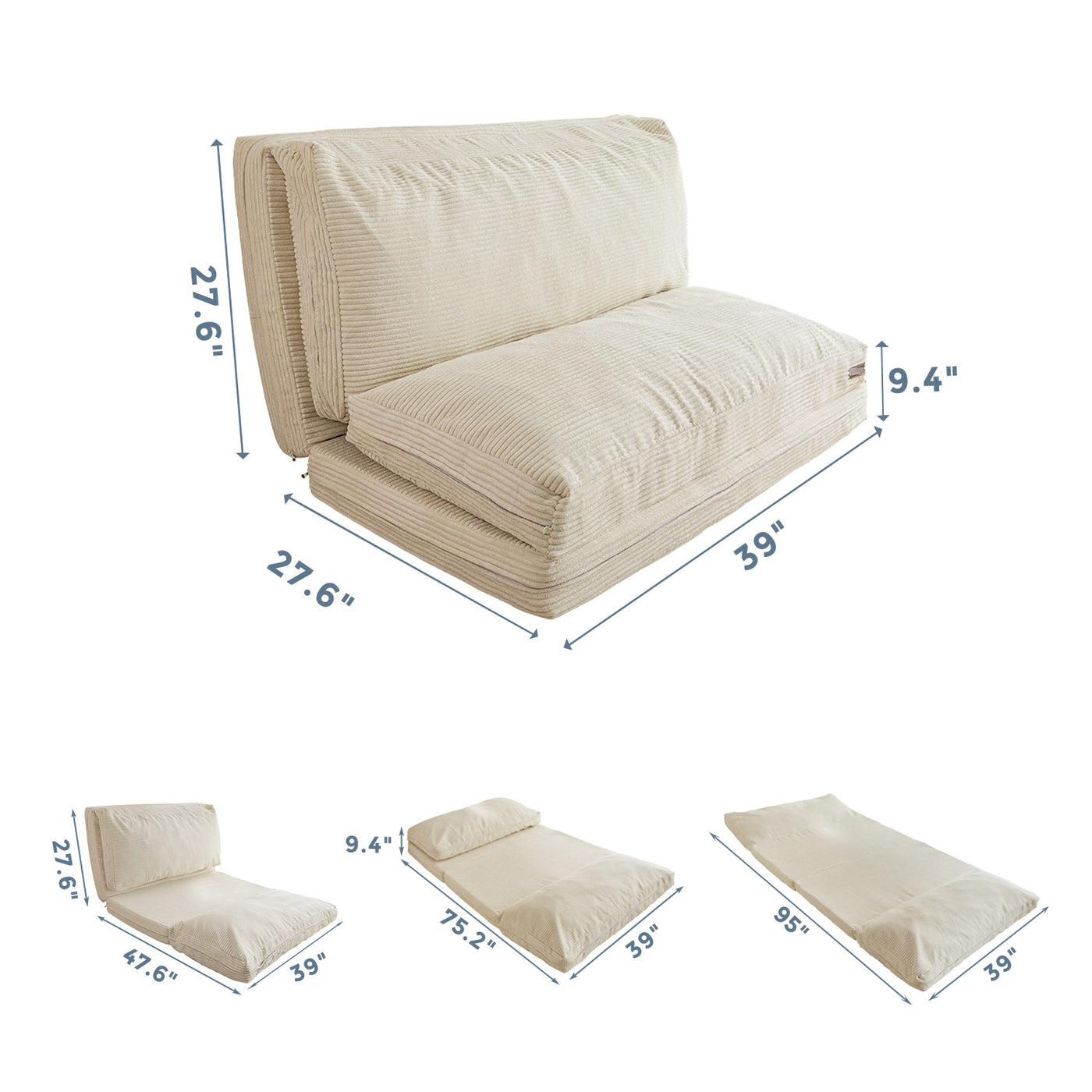 bean bag folding sofa#color_beige