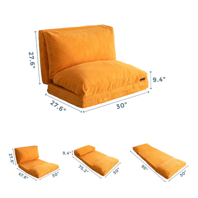 bean bag folding sofa#color_orange