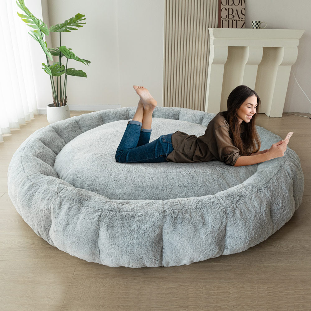 MAXYOYO Giant Round Movie Mattress Mix Grey Maxyoyo