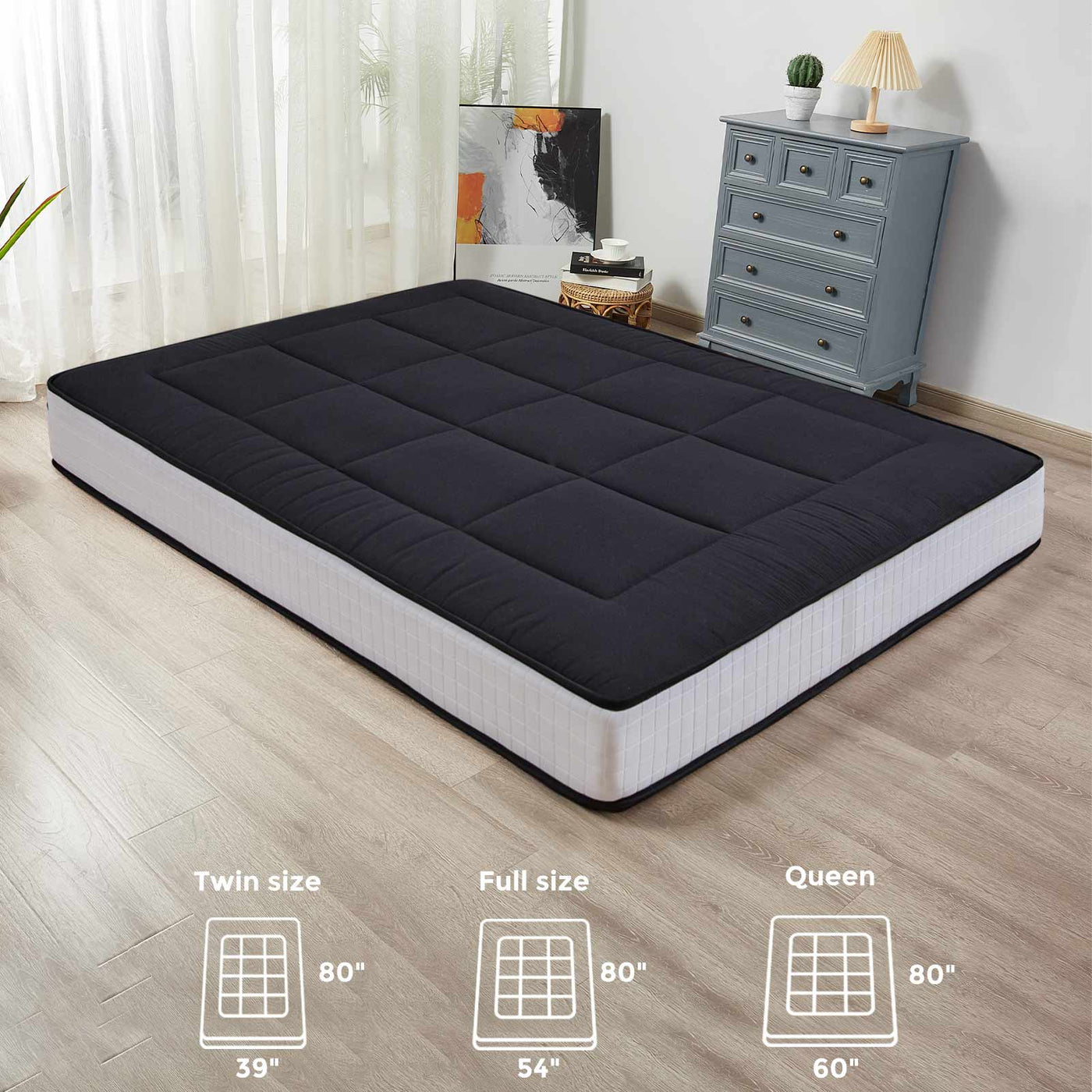 futon mattress#color_8inch-square-black