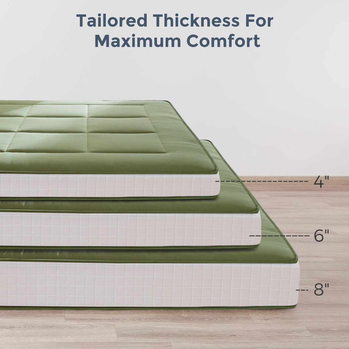 futon mattress#color_8inch-square-green