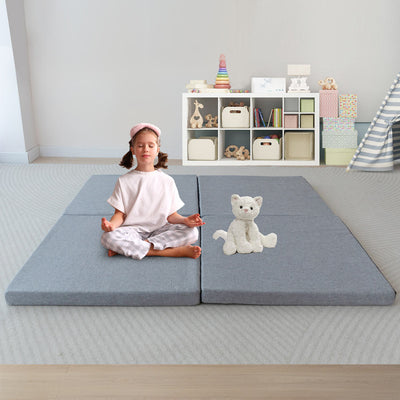 MAXYOYO Kids Play Mat, Thick & Multipurpose Floor Mat for Kids Playroom, Grey