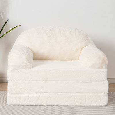MAXYOYO Bean Bag Chair Folding Sofa Bed for Adult, Convertible Floor Mattress Sofa Sleeper Bed, Beige