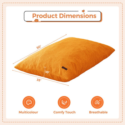 MAXYOYO 3-in-1 Kids Convertible Bean Bag Chair & Bed, Child Floor Sofa for Gaming, Reading, Orange