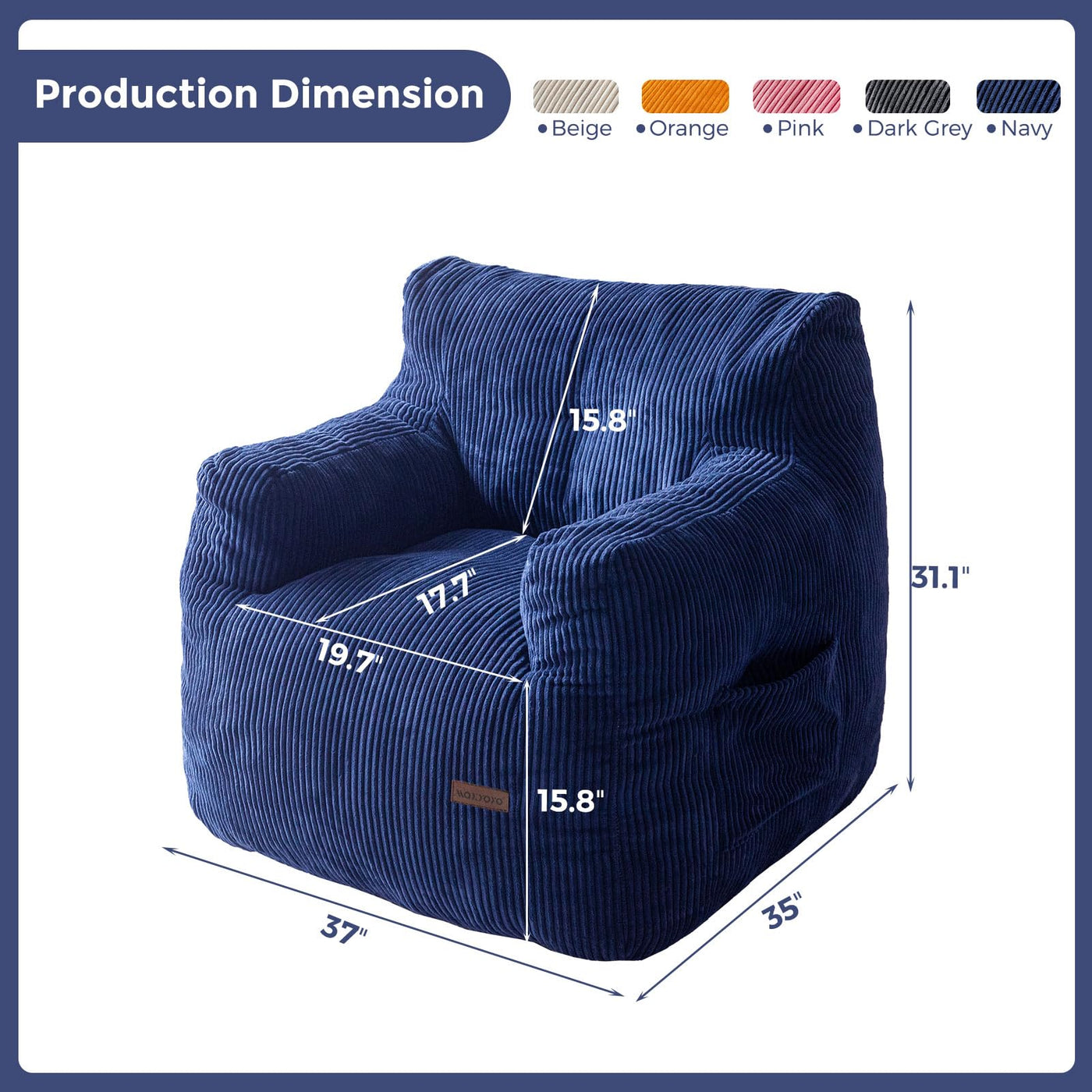 bean bag chair#color_navy