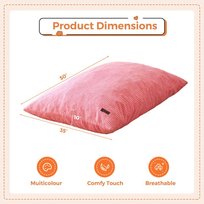 MAXYOYO 3-in-1 Kids Convertible Bean Bag Chair & Bed, Child Floor Sofa for Gaming, Reading, Pink