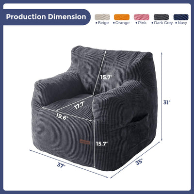 bean bag chair#color_dark-grey