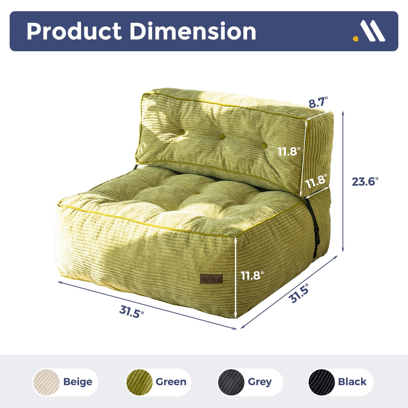 bean bag chair#color_green