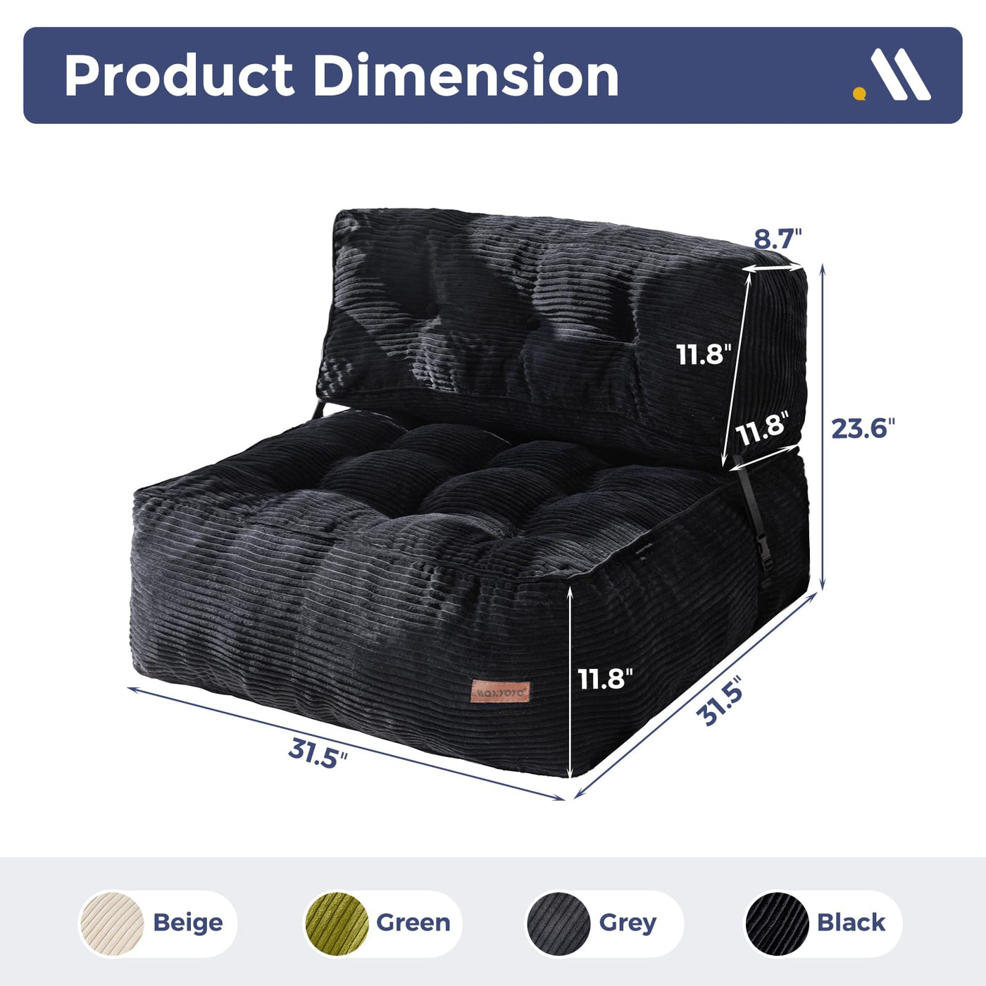 bean bag chair#color_black