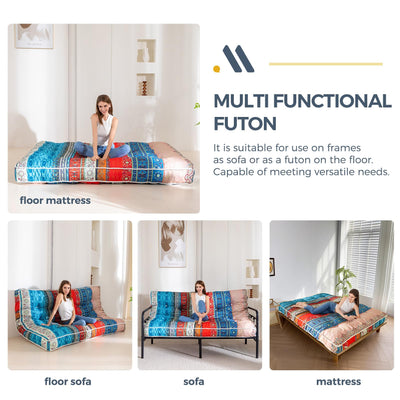 MAXYOYO 6 Inch Futon Mattress Full Size, Thickened Futons Sofa Couch Bed, 6 Inch Thick Floor Mattress