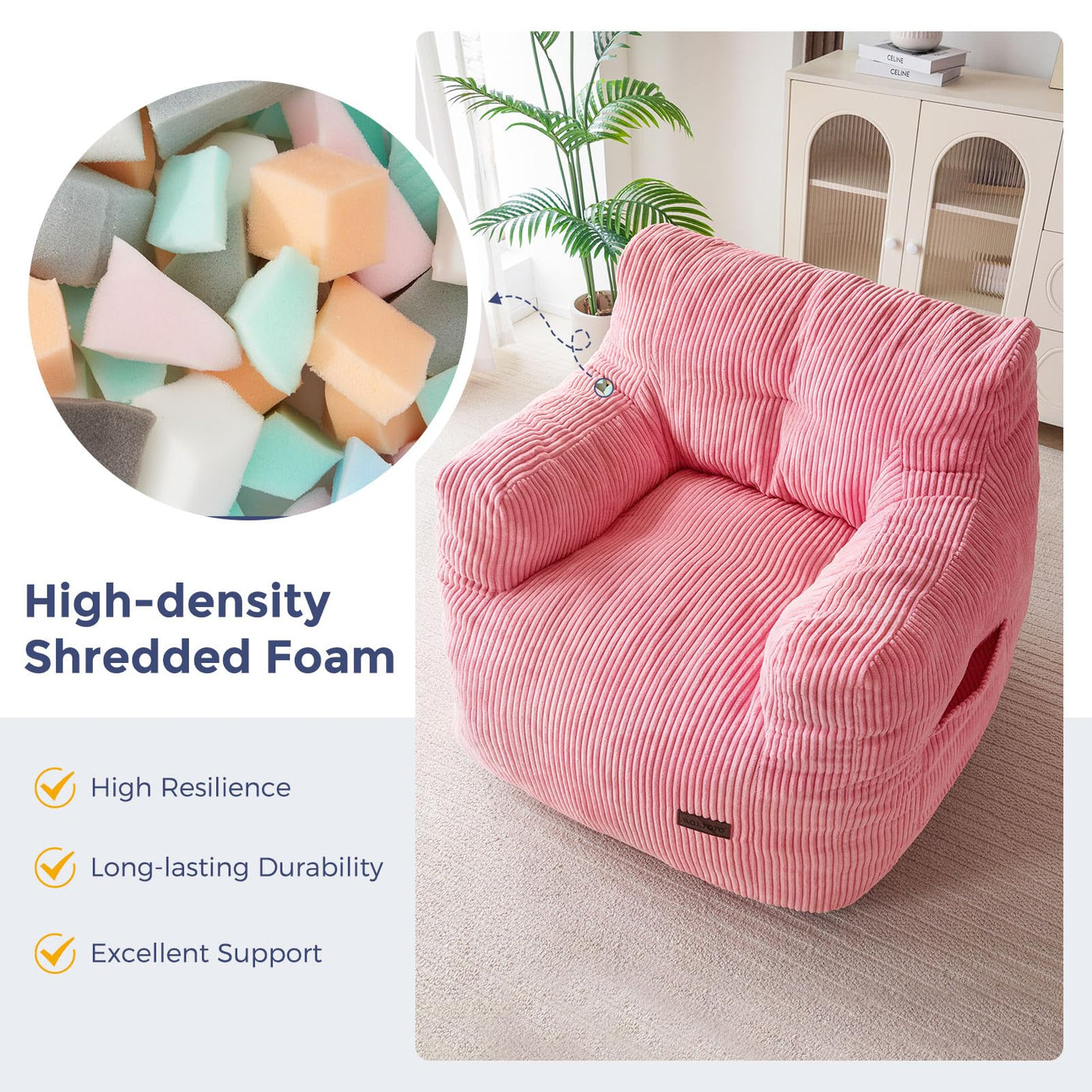 bean bag chair#color_pink