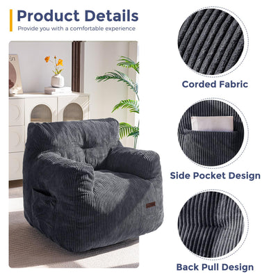 bean bag chair#color_dark-grey