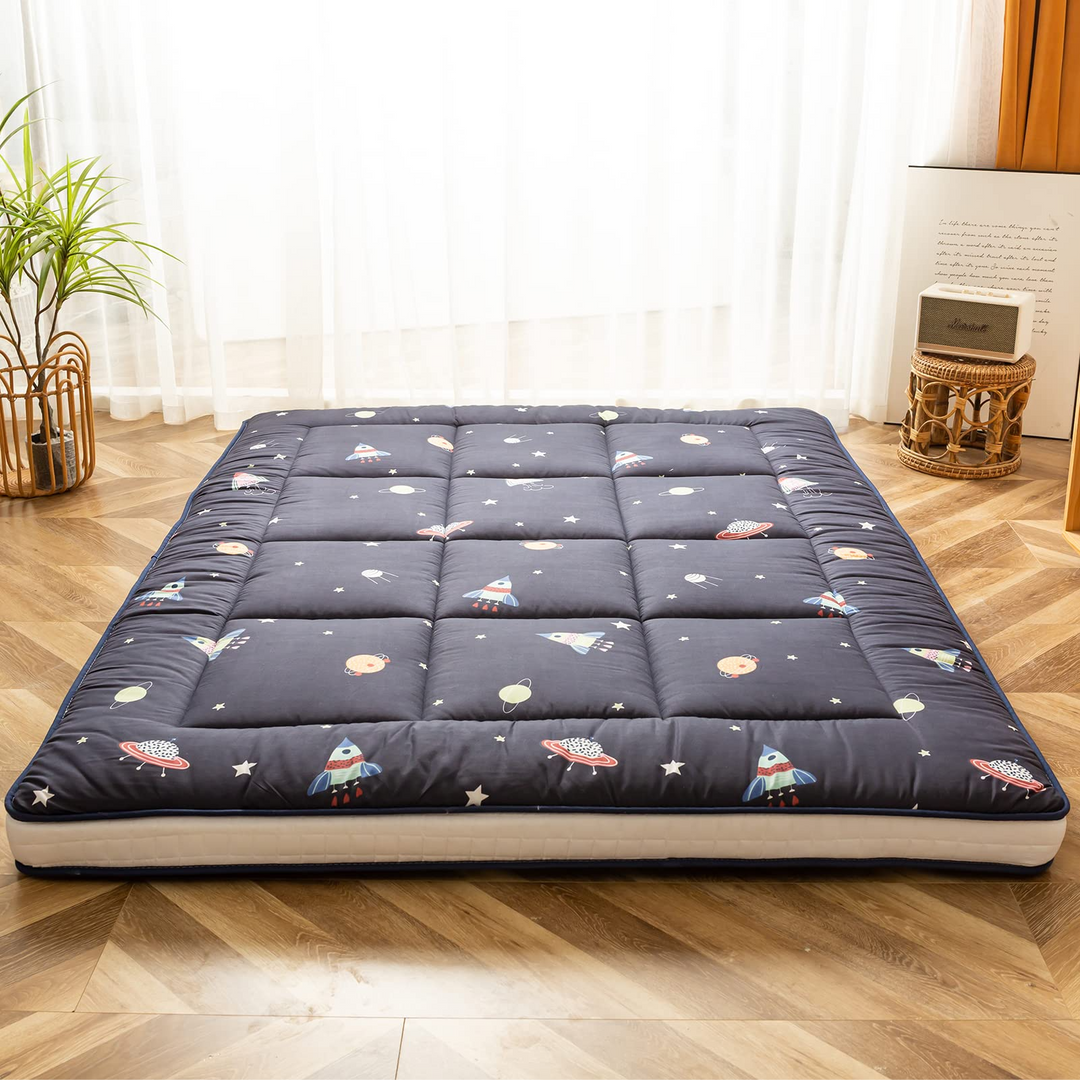 MAXYOYO Extra Thick Futon Floor Mattress Padded Japanese Folding Roll Up Mattress Sleeping Pad Full